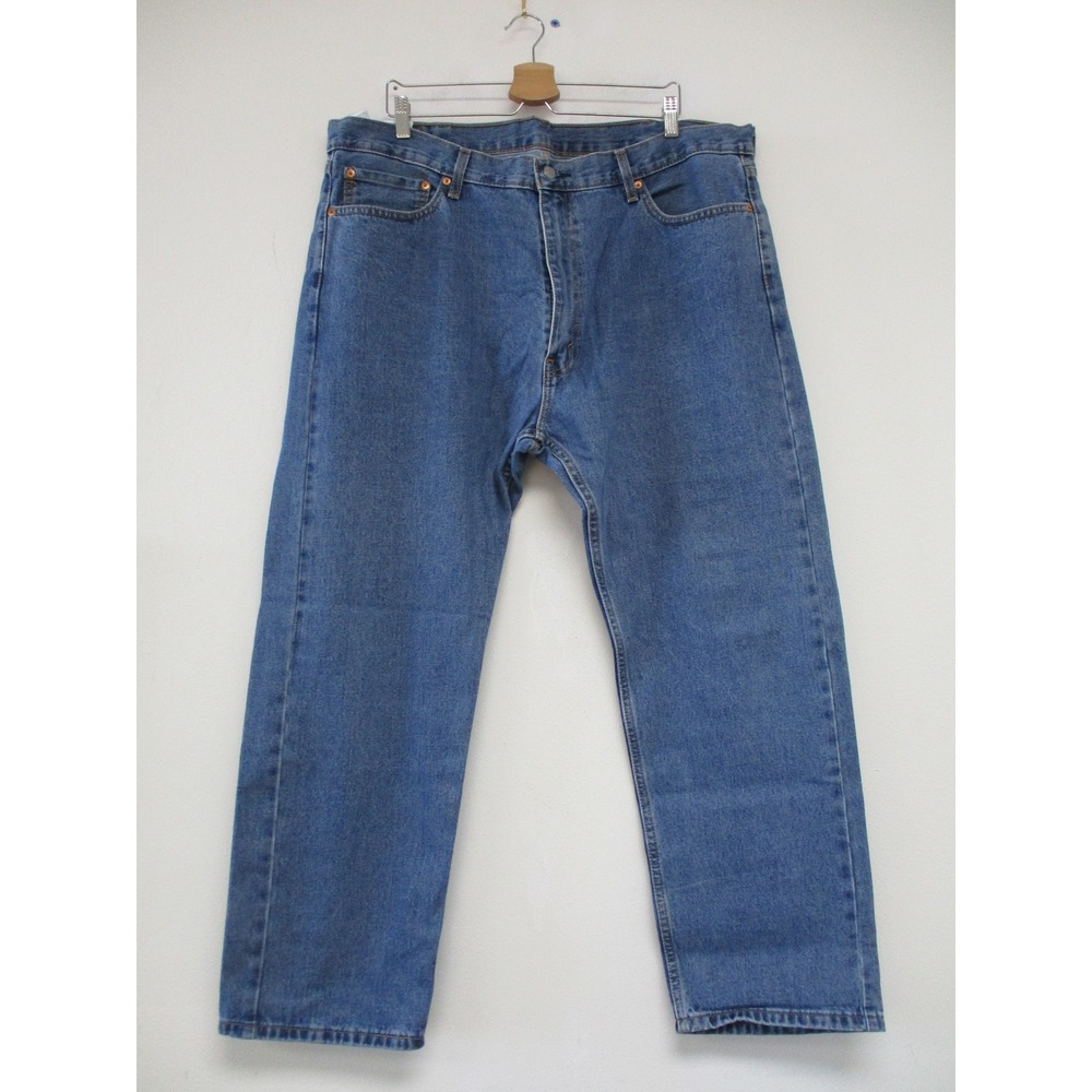 Levi's 505 Jeans Men 42x30 Blue Regular Fit Straight Leg Utility Denim